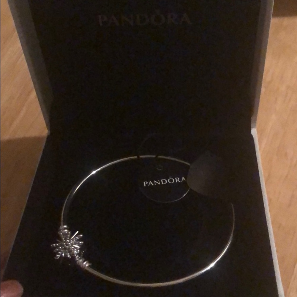 NWT PANDORA Limited Edition Silver Firework Bangle